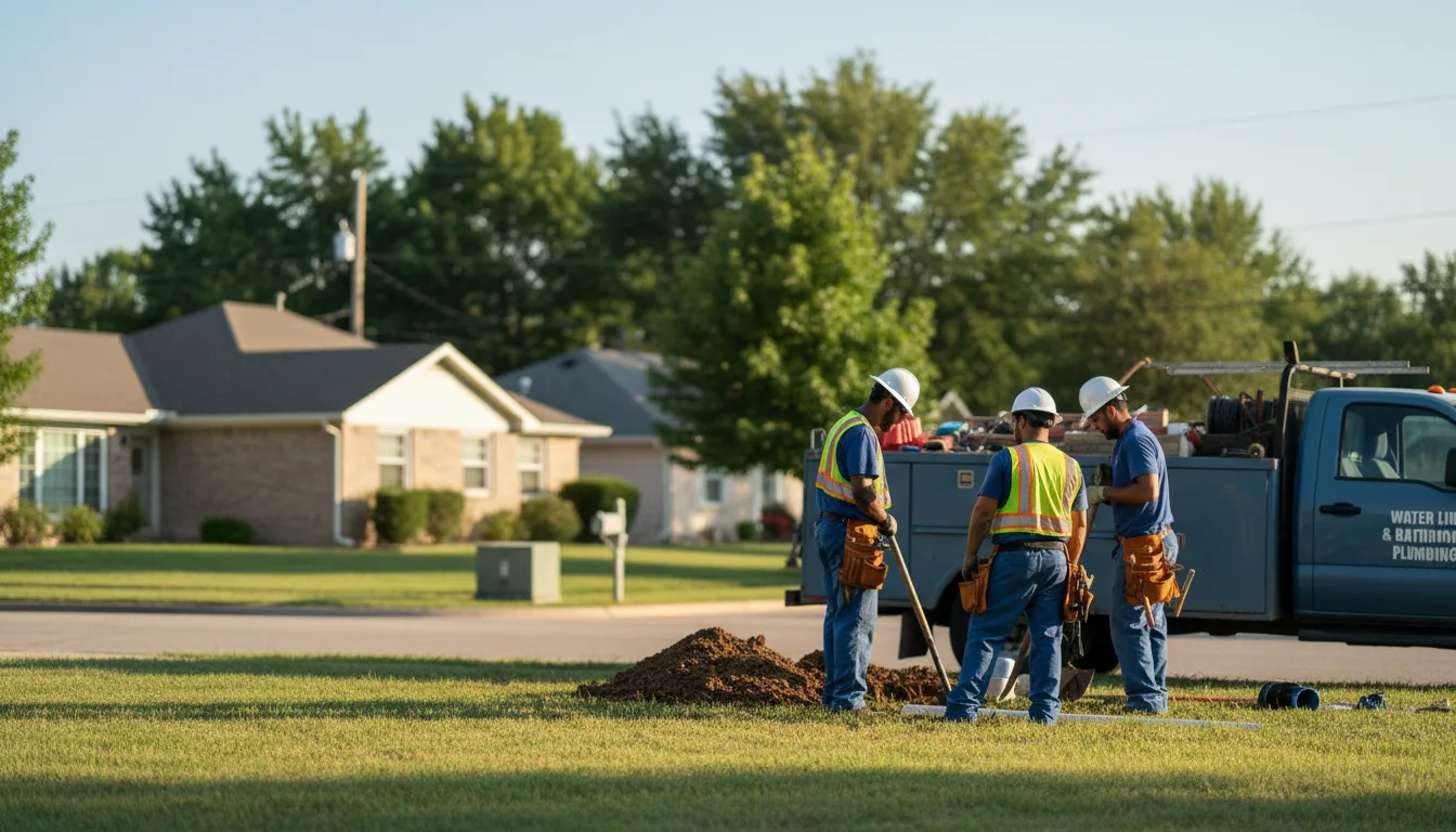 Residential water line and bathroom plumbing service in Hondo, TX